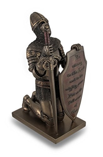 Veronese Design Templar Knight Be Strong in The Lord Bronze Finish Statue - Image 2