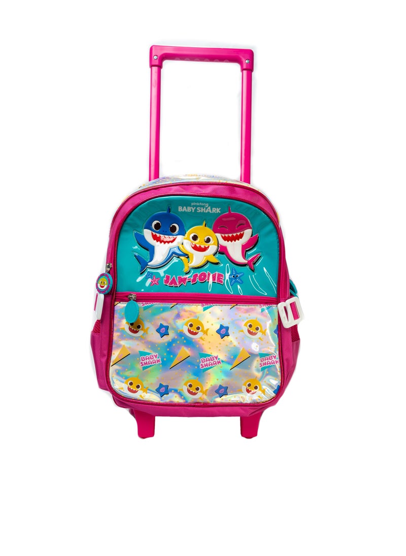 BABY SHARK - BABYSHARK 14' TROLLEY BAG, LUNCH BAG, PENCIL CASE - Image 1