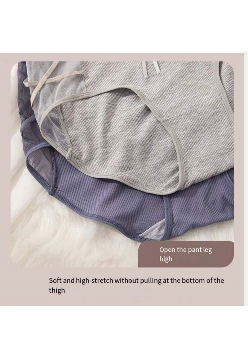 70-120kg Free size Womens Underwear Cotton Bikini Panties High Cut Lace Panty Stretch Hipster Underpants Ladies Briefs - Image 2