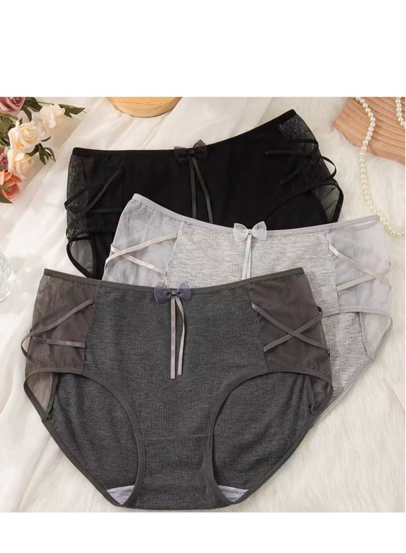 70-120kg Free size Womens Underwear Cotton Bikini Panties High Cut Lace Panty Stretch Hipster Underpants Ladies Briefs - Image 1