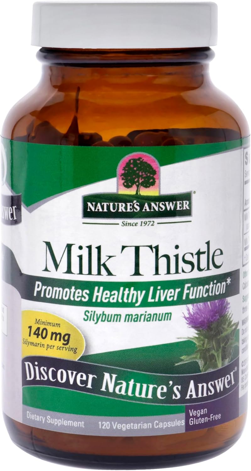 Nature's Answer Milk Thistle Seed Standardized Vegetarian Capsules, 120 Count - Image 4