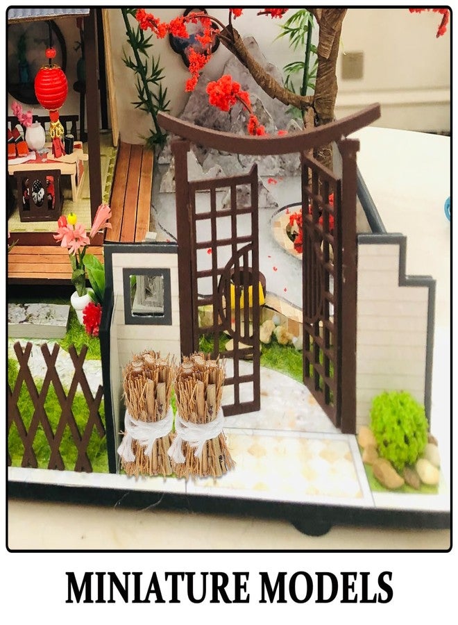 VICASKY 6pcs Mini Haystacks Faux Hay Bales for DIY Craft Decorations Realistic Miniature Hay Bales for Dollhouse Sand Decor Nativity Scene - Image 2