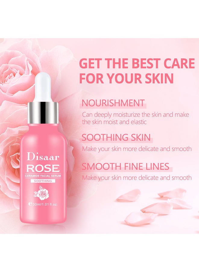 ديسار سيروم مرطب الوجه الوردي المضاد للشيخوخة ومضاد للتجاعيد وخلاصة ناعمة يحسن بشرة الوجه العناية اليومية بالبشرة ، وتفتيح وترطيب وشد وتكشف عن بشرة متألقة ، 30 مل - Image 4