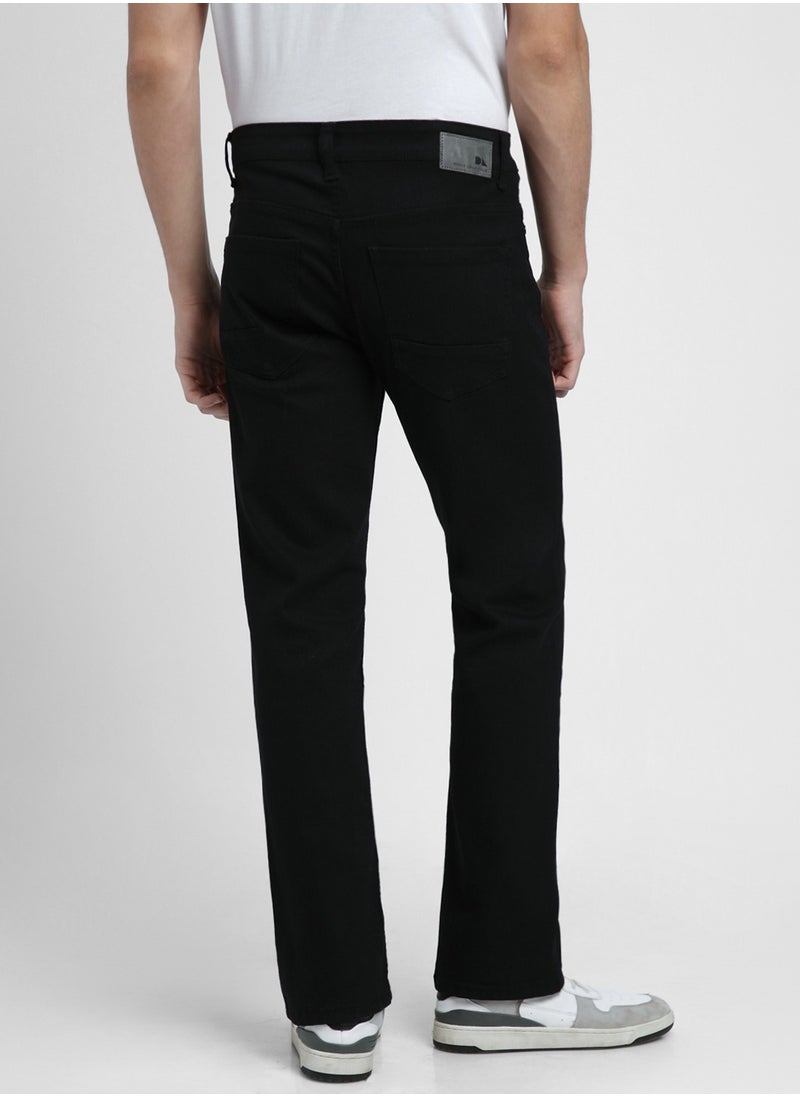 Dennis Lingo Bootcut Black Men's Jeans with Button & Zip Closure (Cotton Poly Stretch)  - Image 3