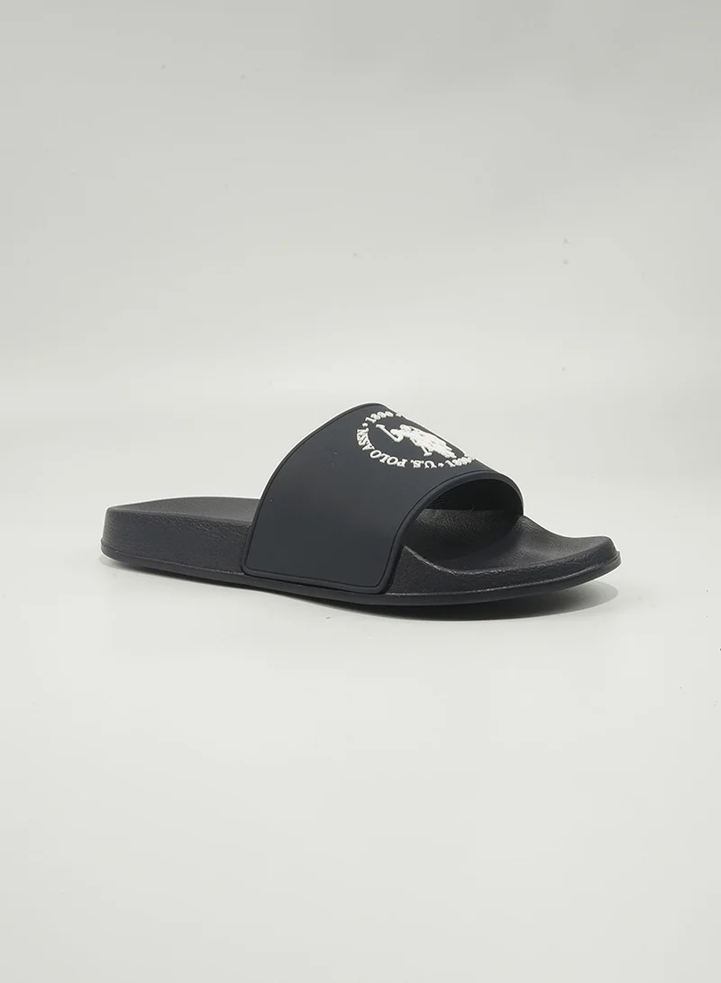 U.S. Polo Assn.  U.S. Polo Assn. Paul Men's Slip-On Comfortable Casual Everyday Slide Sandals - Navy for Men | Best Price UAE