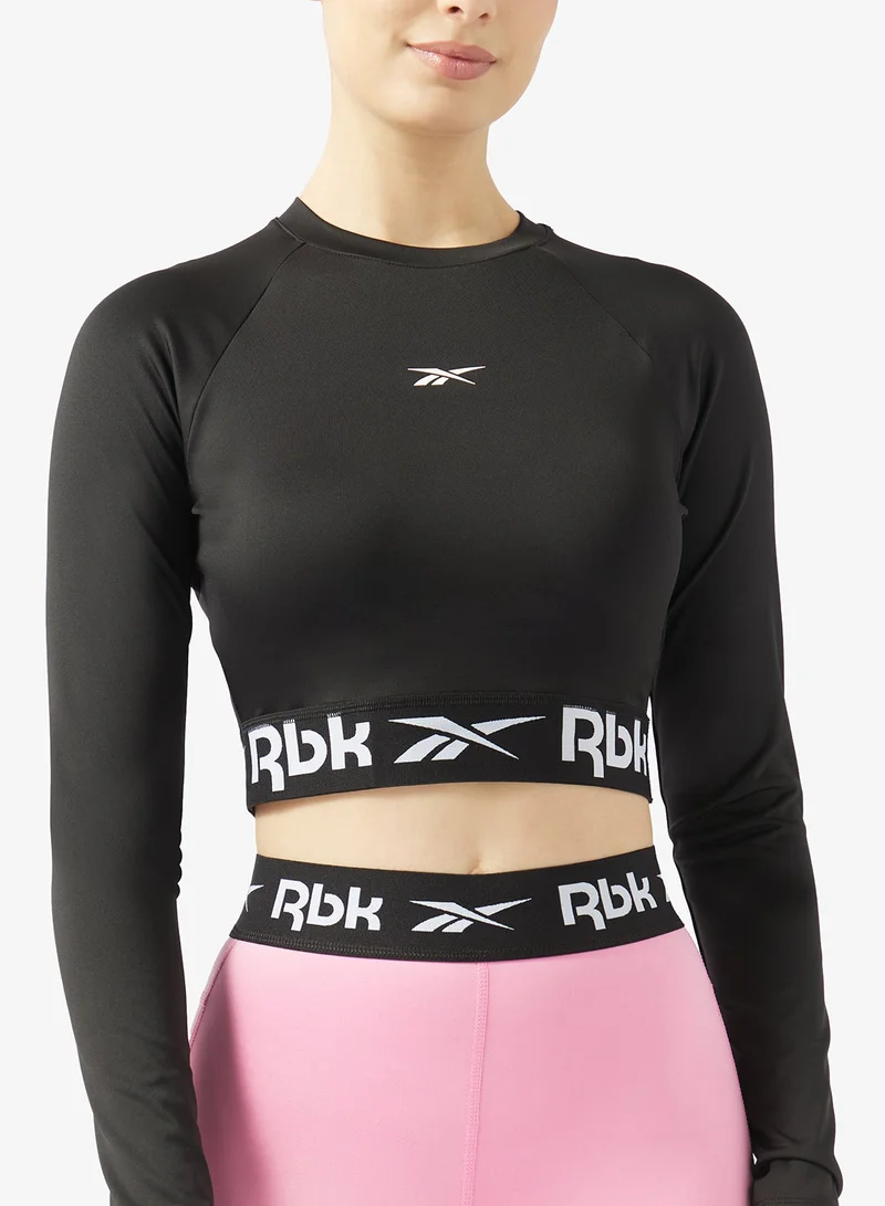 Reebok Black Id Train Cutout Long Sleeve for Women | Best Price UAE