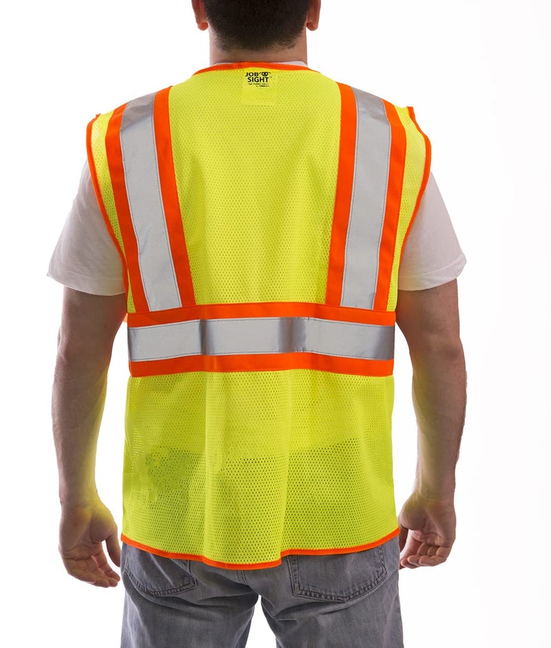 TINGLEY Rubber V70642 Class 2 Mesh Safety Vest, Large/X-Large, Lime Green - Image 2