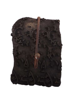 Indian-Shelf IndianShelf Handmade Wooden Printing Block Wall Hooks Hangers Holders 1506 cm Black 1 Piece  - Image 1
