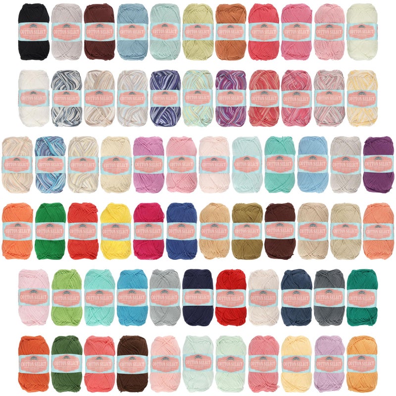 BambooMN JubileeYarn Cotton Select Yarn  50gSkein Sport Weight  Variety Pack  8 Skeins