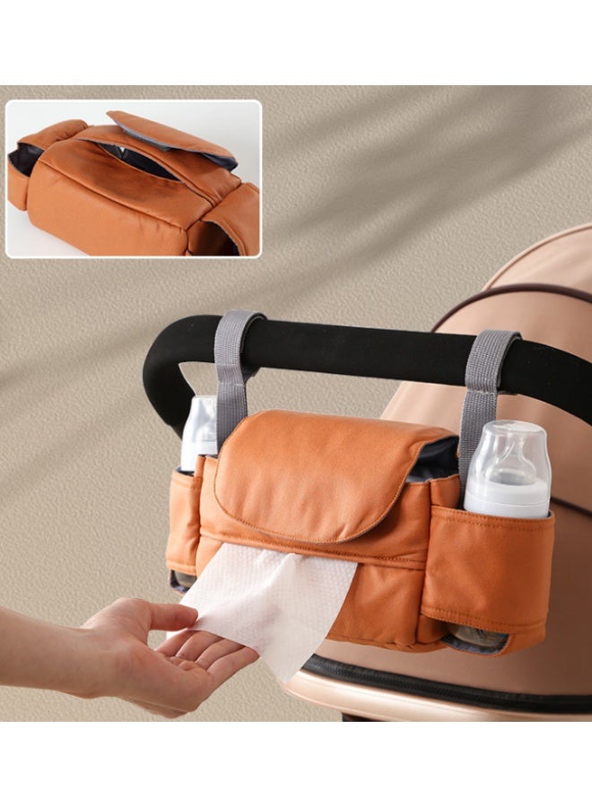 حقيبة عربة أطفال، منظم عربة أطفال مع حاملات أكواب - Image 2