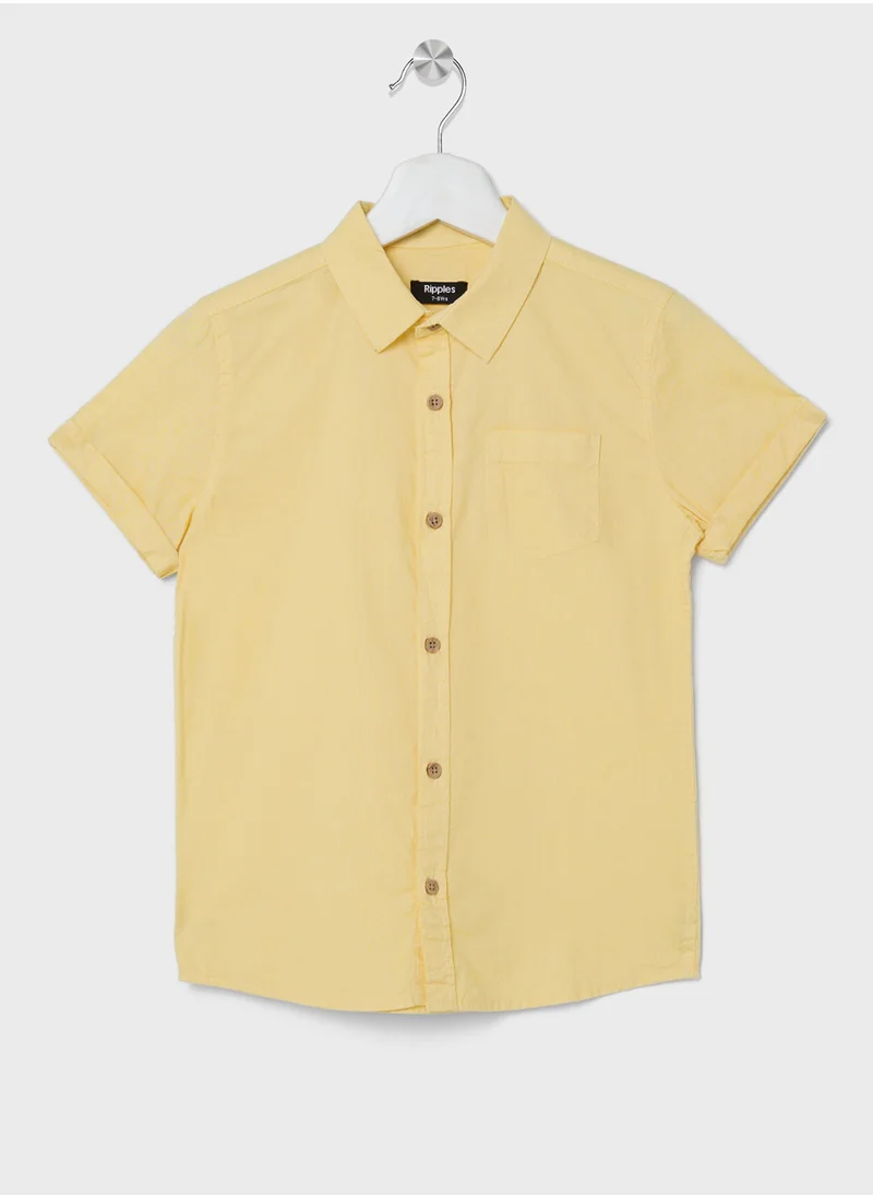 Ripples Boys Short Sleeves Shirts