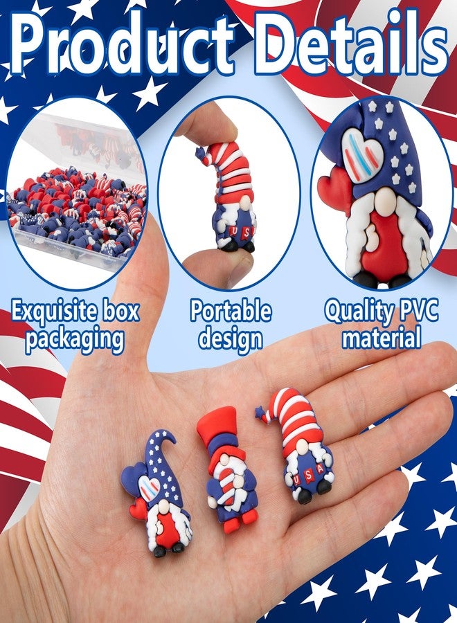 Watayo 30 Pcs 4th of July Mini Gnome Ornaments, Miniature Independence Day Patriotic Gnomes Decoration, Memorial Day Decor Stars and Stripes Gnomes Figurines for Party Gifts Home Table Decorations - Image 3