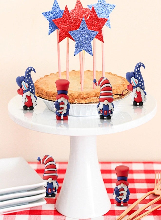 Watayo 30 Pcs 4th of July Mini Gnome Ornaments, Miniature Independence Day Patriotic Gnomes Decoration, Memorial Day Decor Stars and Stripes Gnomes Figurines for Party Gifts Home Table Decorations - Image 5
