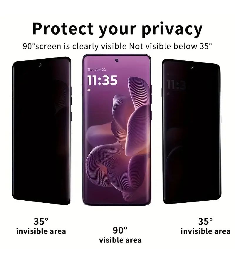 Screen Protector For Motorola Edge 60 Fusion 3Pcs Anti Spy Privacy Film - Image 3