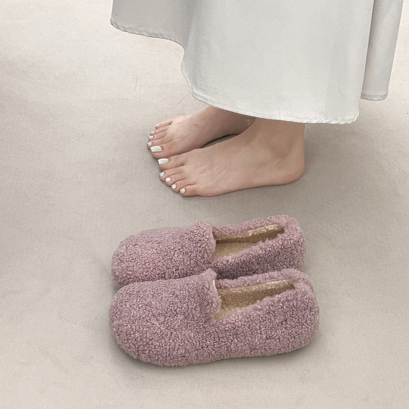 Women's Fleece-lined Furry Slip-on Loafer, Flat Sole - Image 3