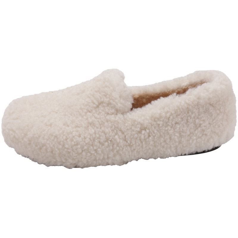 Women's Fleece-lined Furry Slip-on Loafer, Flat Sole - Image 5