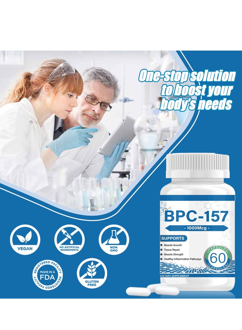 BIYODE BPC 157 Peptide Capsule Pro, Bepecin-157 New Protective Compound, For Faster Recovery And Gut Healing, 1000mcg,Gluten Free Supplement 60 Capsules - Image 5
