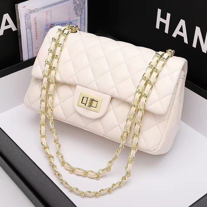 Hong Kong It Gdledy Genuine Goods Genuine Leather Classic All-Match Chain Bag Women'S Large Capacity Textured Shoulder Messenger Bag - Image 3