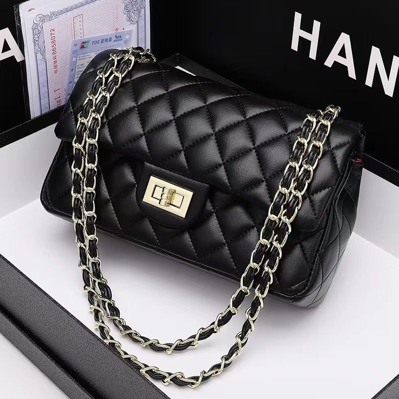 Hong Kong It Gdledy Genuine Goods Genuine Leather Classic All-Match Chain Bag Women'S Large Capacity Textured Shoulder Messenger Bag - Image 4