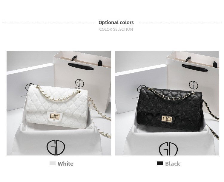 Hong Kong It Gdledy Genuine Goods Genuine Leather Classic All-Match Chain Bag Women'S Large Capacity Textured Shoulder Messenger Bag - Image 5