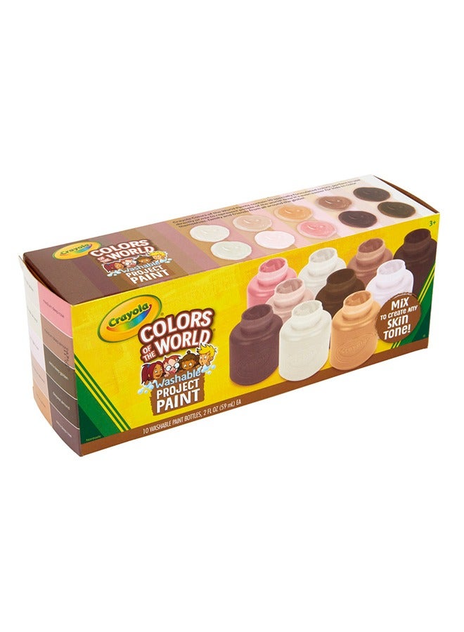 Crayola طقم طلاء لون العالم أبيض 10 عددى 6 عبوات - Image 1