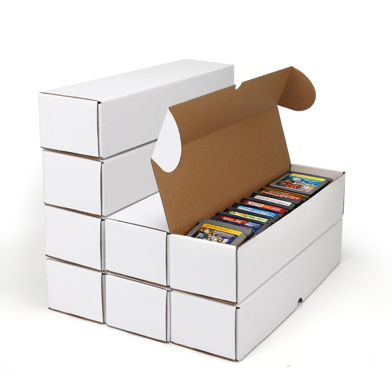 Serwrsw Bulk 1200 Capacity Trading Cards Storage Box, in Total 25 Pack Brown White Cardboard Shipping Boxes for 30000 Count 12pt 2.5x3.5 inch Cards or Sleeved Cards - Image 4