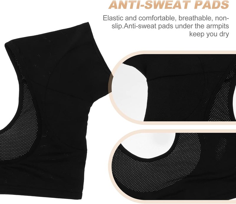 comfrt Underarm Sweat Pads Vest Sweat Guard Underwear Vest Women Underwear Vest Washable Sweat Shield Vest Breathable Sweat Vest for Women Girl - Image 2