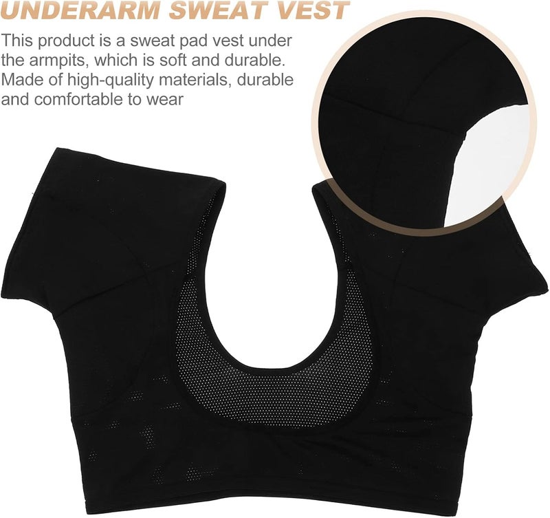 comfrt Underarm Sweat Pads Vest Sweat Guard Underwear Vest Women Underwear Vest Washable Sweat Shield Vest Breathable Sweat Vest for Women Girl - Image 3