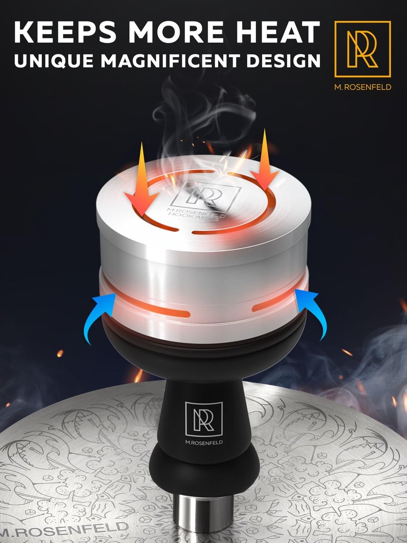 M. ROSENFELD Hookah Coal Holder - Hookah Heat Management Device - Hookah Head for Perfect Shisha Hookah Flavor - Ultimate Hookah Accessories and Hookah Flavor Saver Hookah Coal Cover HOOKARTIS - Image 2
