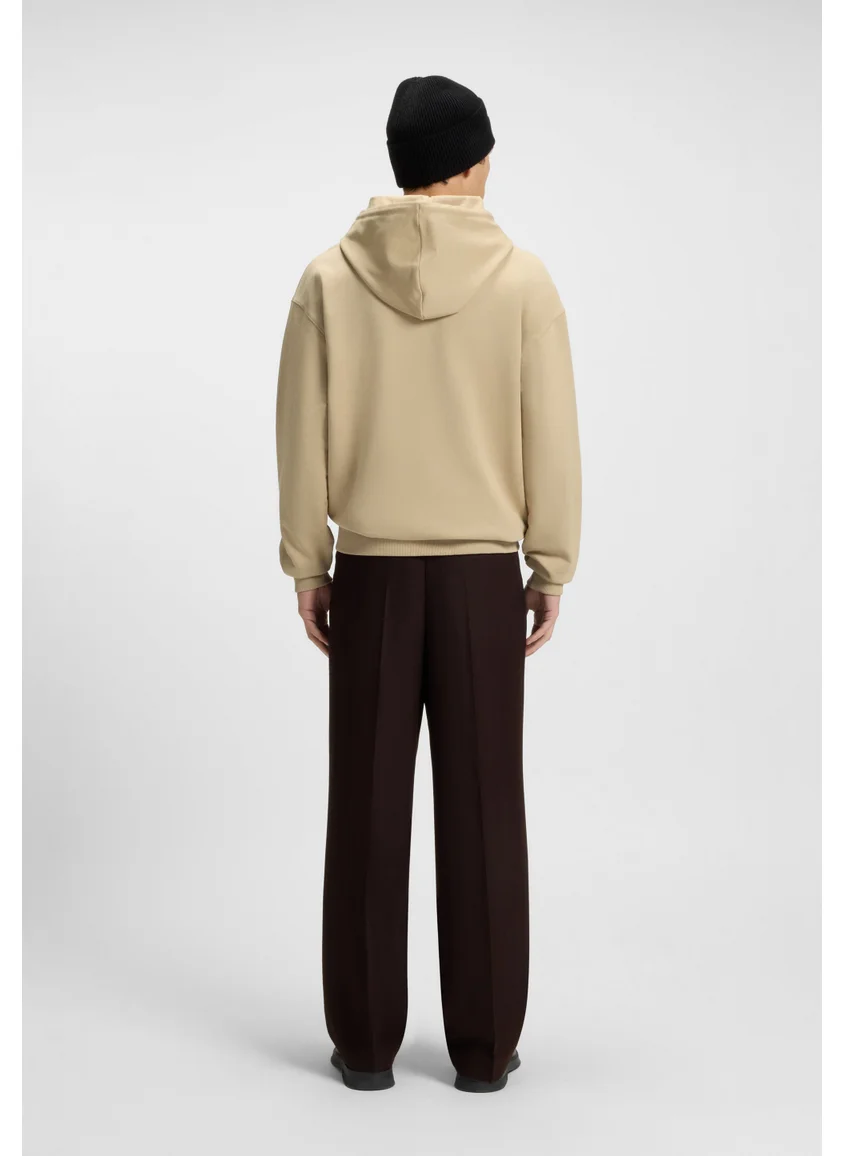 هوجو Relaxed-fit hoodie in cotton terry with split logo