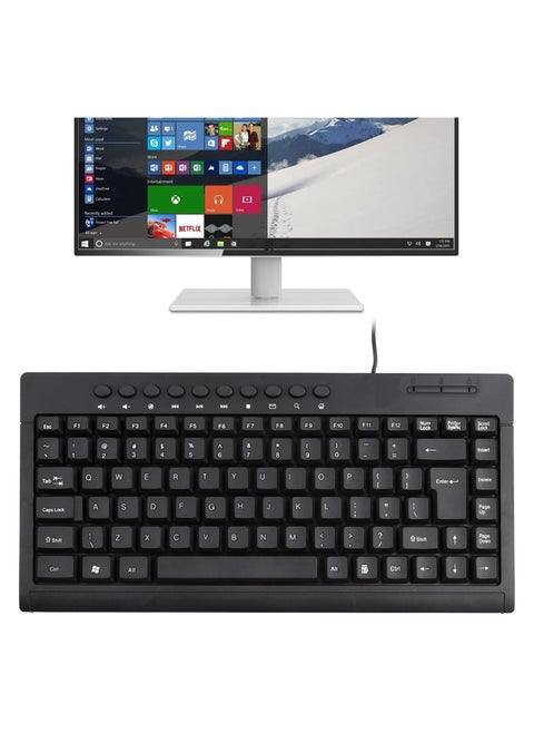 Compact Wired Keyboard for PC – Small, Comfortable & Efficient for Home and Office Use