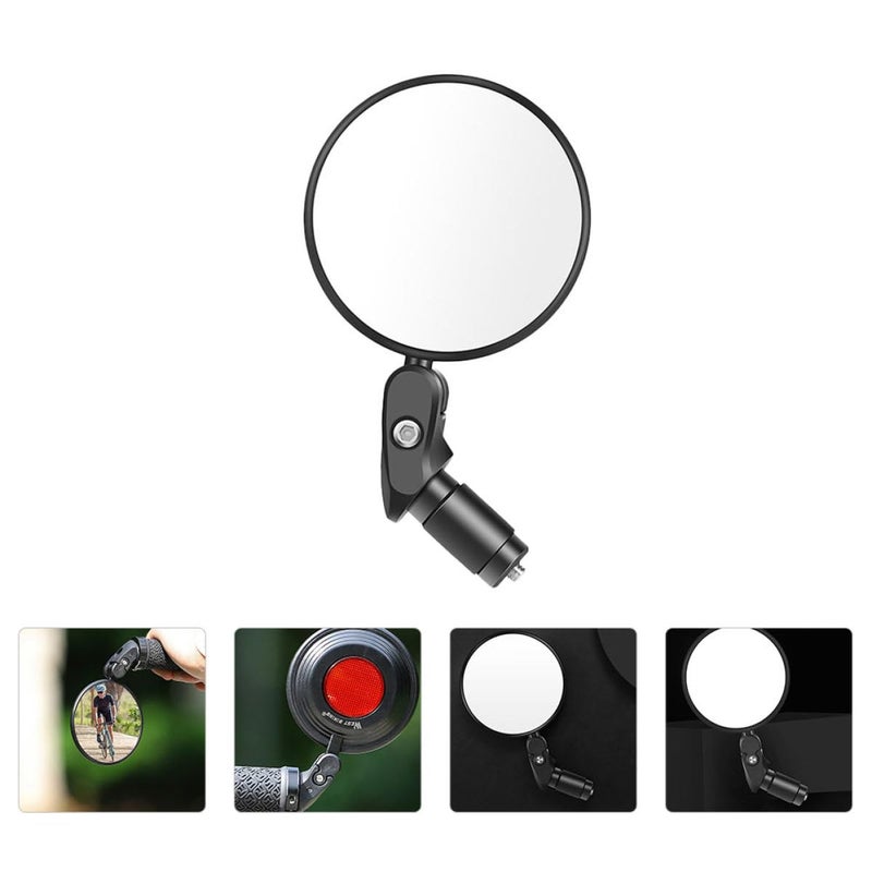 Foldable Bike Rearview Mirror Universal Black Handlebar Cycling Safety Accessory - Image 4