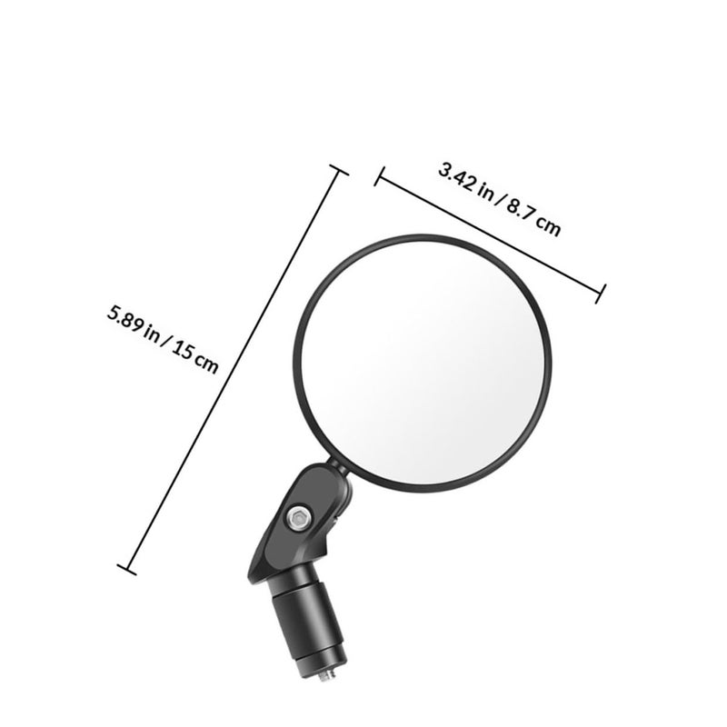 Foldable Bike Rearview Mirror Universal Black Handlebar Cycling Safety Accessory - Image 3