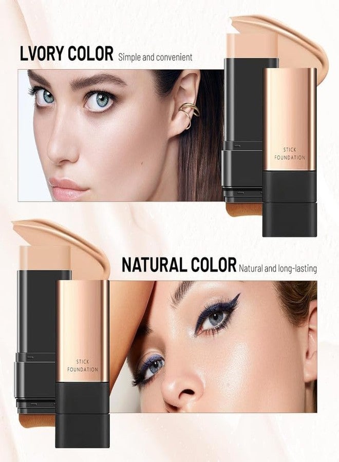 DS ENTERPRISE 2 in 1- Korean Anti-Wrinkle Foudation Stiick for All Skin Types, Double Head Foundation Make-Up StIick with Brush, Hydrating, Luxury Flawless Eraser Waterproof Traceless Long-Lasting Repair - Image 5
