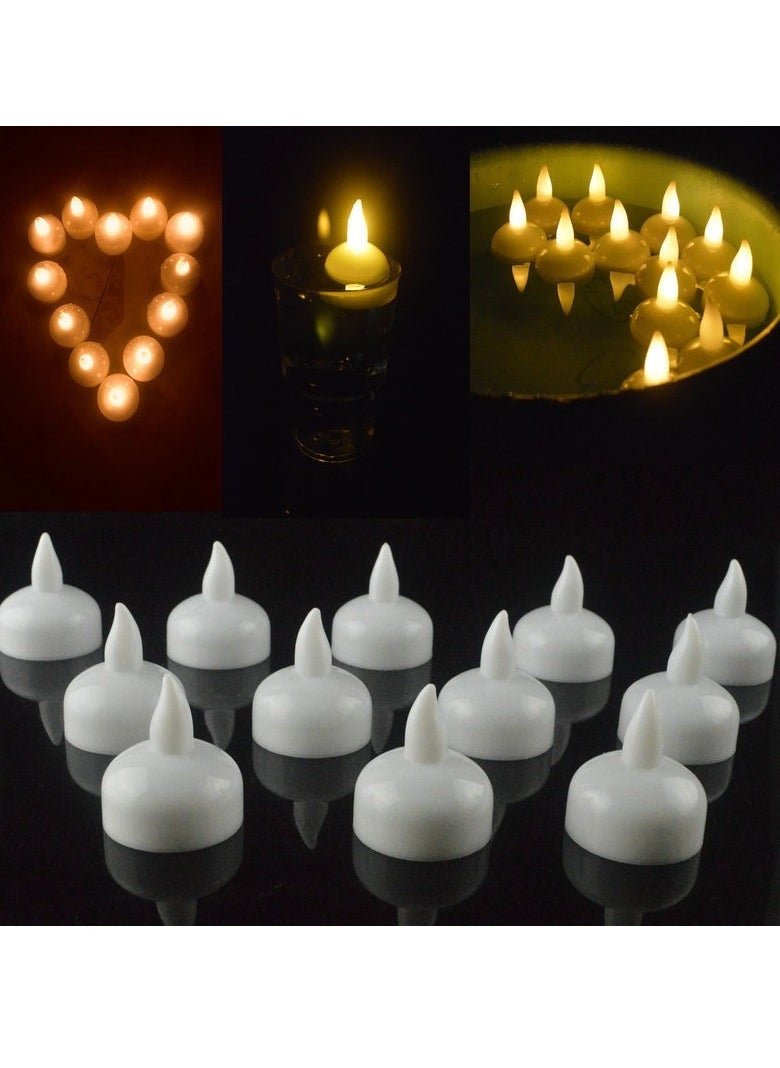 LAIAOCISI - Waterproof LED Lamp Floating Candles Flameless Tealights Ramadan Lights(12Pcs) - Image 1
