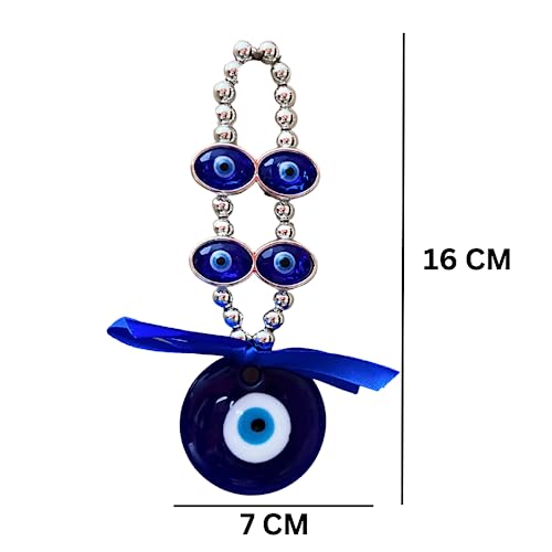 GJ Blue Eyes Evil Eye Hanging for Home & Car | for Good Luck & Prosperity - Blue - Image 2
