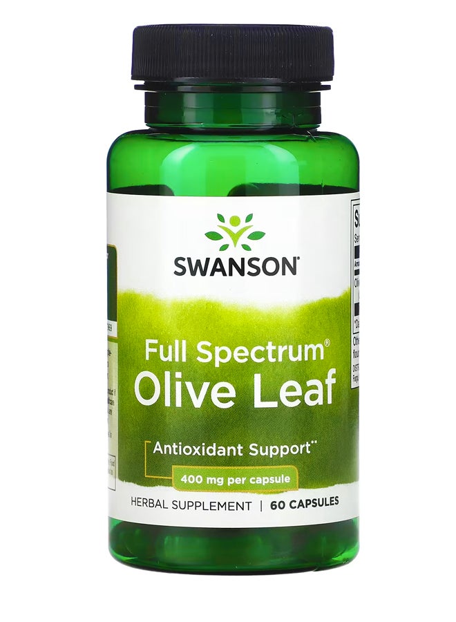 SWANSON Full Spectrum Olive Leaf 400 mg 60 Capsules