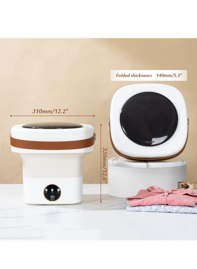 TIGER DX3423 Foldable Mini Washing Machine – 11L Portable Electric Laundry Washer for Baby Clothes, Underwear & Delicates – Compact & Travel-Friendly Washer for Small Spaces, Dorms, Apartments & Travel – Gentle 40W Cleaning Power – white - Image 4