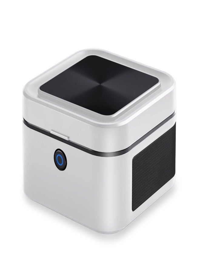 SHD Multifunctional Smokeless Ashtray,USB Rechargeable HEPA Filter Ashtray for Home Office Car Indoor Outdoor- White - Image 1