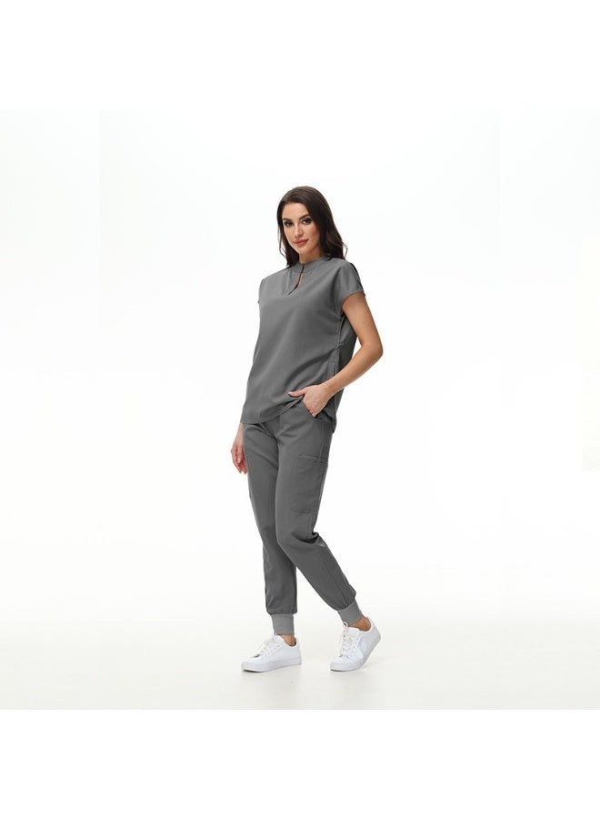 NIBEMINENT Multi-coloured Nurse Uniform Hand-washing Clothes Women's Suit Stand-up Collar Slim Thin Dental Hospital Pet Shop Medical Care - Image 1