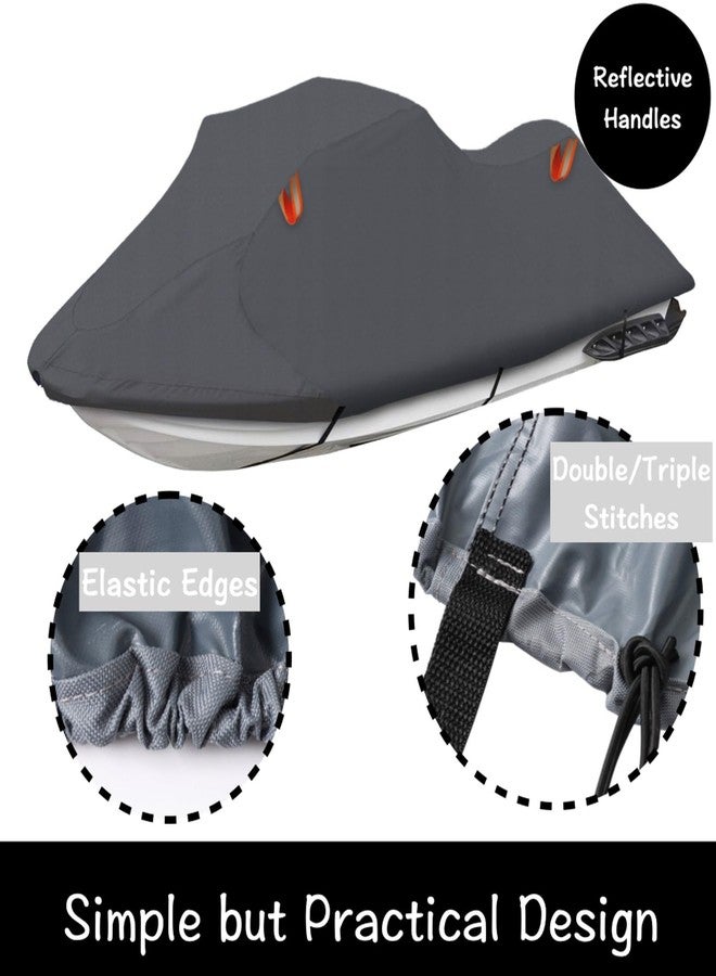 Urby Trailerable Jet Ski Cover, Waterproof 600D Super Duty Oxford PWC Cover with Enhanced Wind-Proof System, Universal Fit Compatible with Yamaha SeaDoo and Other Brands.2 Seater 135" - Image 3
