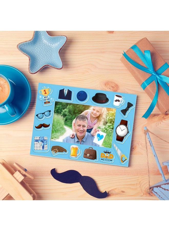 Fathers Day Photo Frame Craft Kits Happy Father’S Day Crafts For Kids Foam Self Adhesive Stickers Classroom Activities Party Favor
