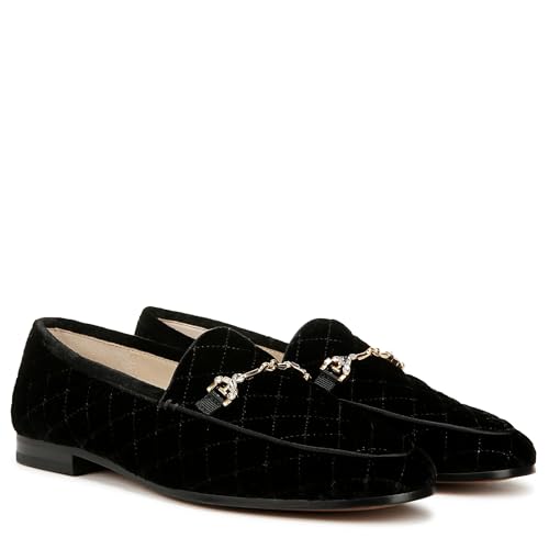 Sam Edelman Women's Loraine Regal Loafer Black Velvet 7 Medium - Image 5