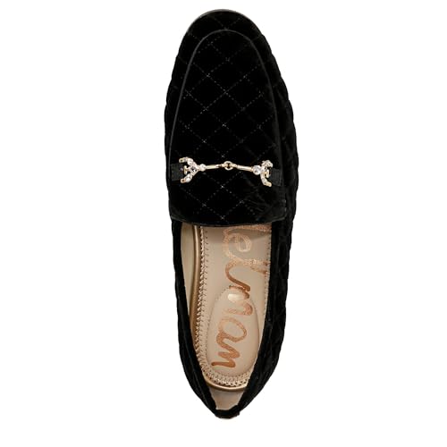 Sam Edelman Women's Loraine Regal Loafer Black Velvet 7 Medium - Image 2