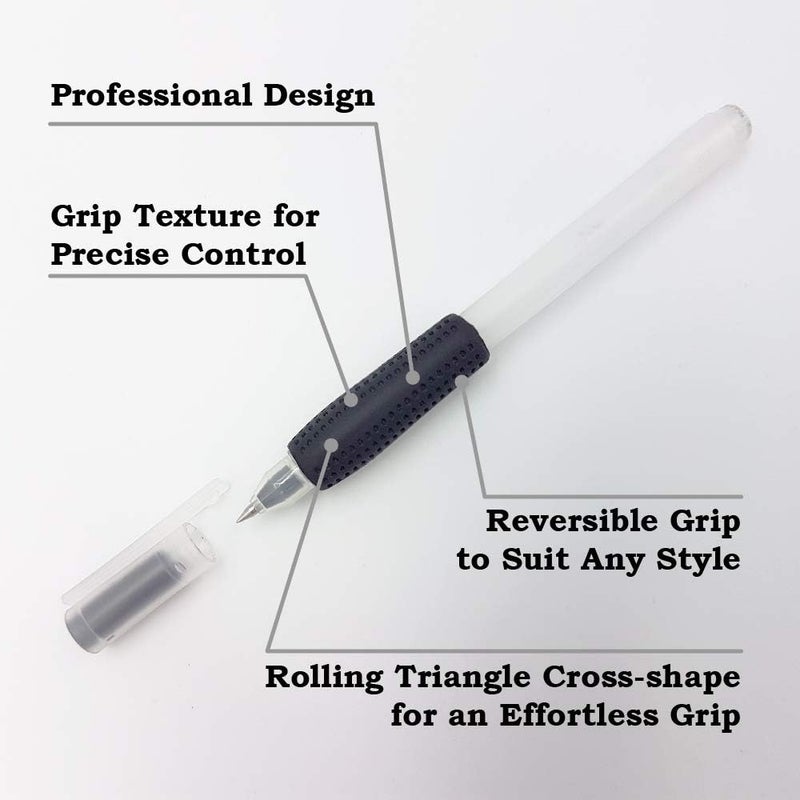 Chrome Cherry Omni Grip 6 Pack with Pen and Pencil Comfort Grips - Image 4