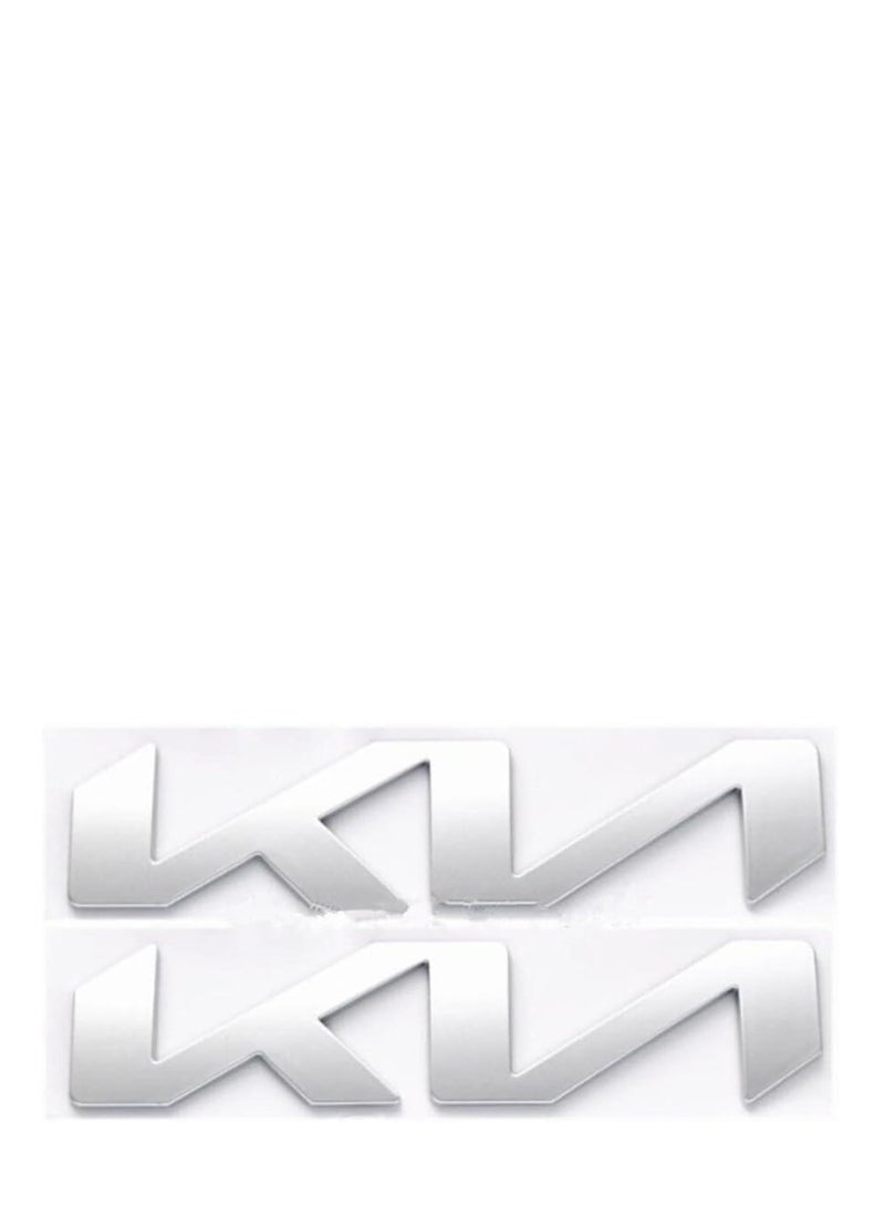 Modern Car Emblem, Large Size, 7.5 Inch, 21 cm, Silver Color, Premium Material, Double-Sided Adhesive, 1 Piece - Image 1