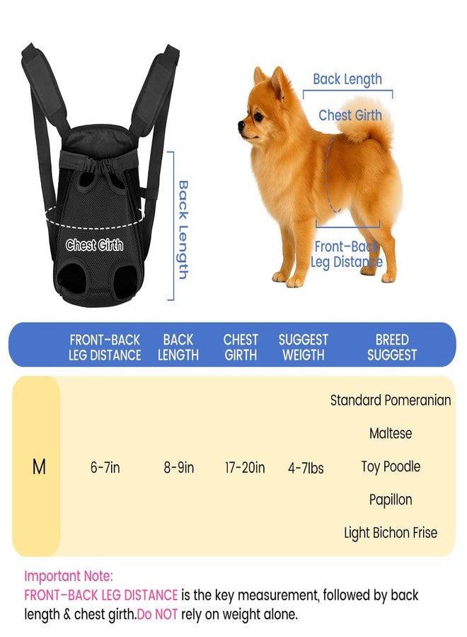 Mosago Dog Backpack Carrier, Adjustable Chest Pet Front Carry Travel Bag for Hiking/Traveling, Cat Stroller, Puppy Carriers for Small Dogs 4-8 Lbs, Wearable Small Dog Carrier Sling Backpack, Medium - Image 2