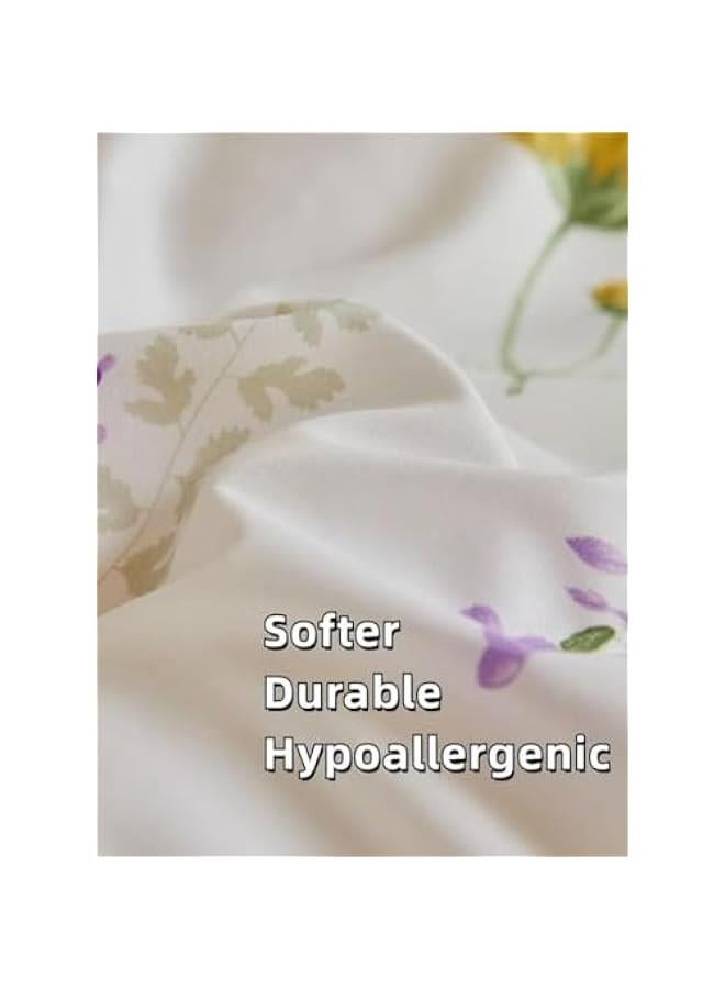 4-Pieces Bed Sheet Set, Aloe Cotton Soft Quilt Cover Set, Without Core, With 1Quilt Cover 200 * 230cm 1 Flat Sheet and 2 Pillowcases - Image 3
