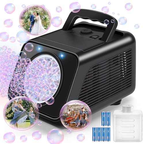 Kizmore Bubble Machine Automatic Bubble Blower for Kids Battery Operated Bubble Maker for Toddlers 13 20000 Bubbles Per Min Contain 6 AA Battery Outdoor Toys for Parties Birthday Wedding - Image 1