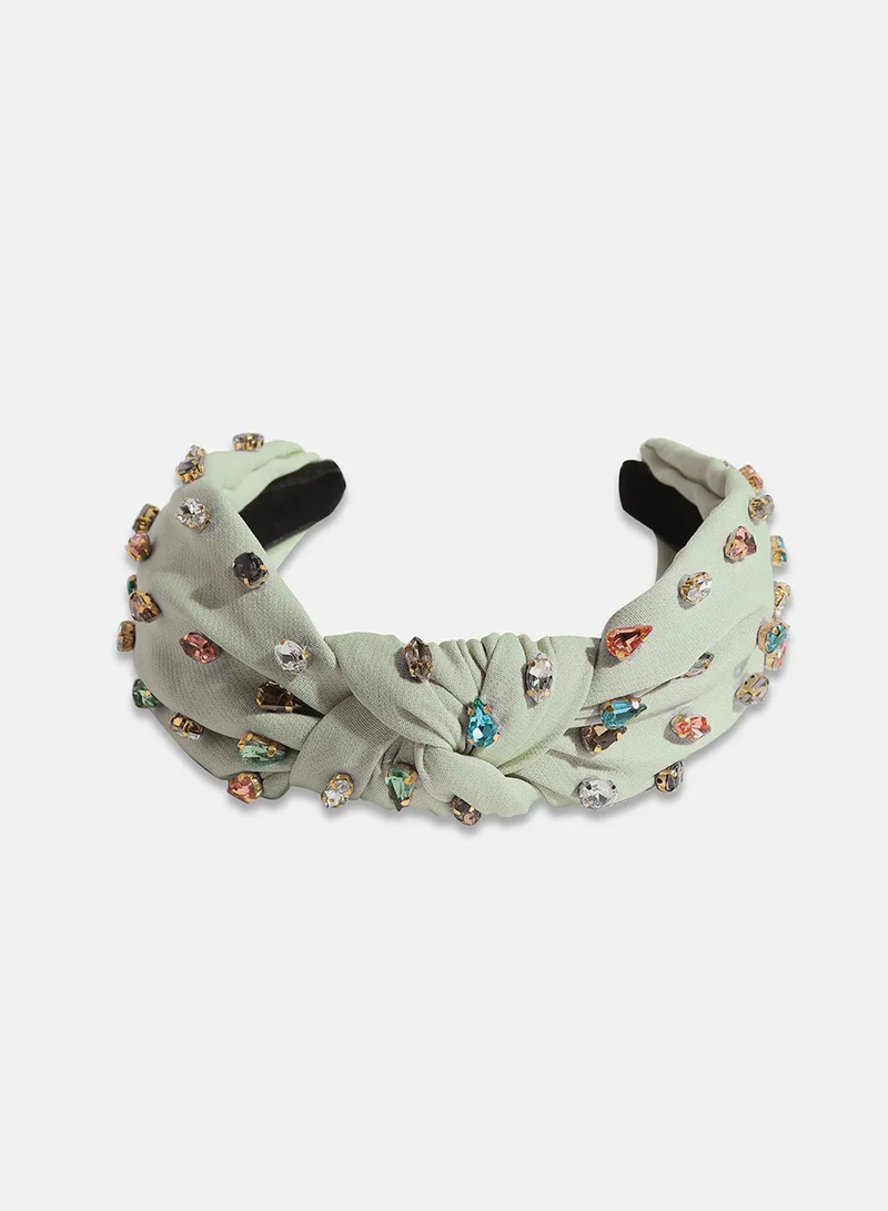 SOHI Crystal Knot Hairband